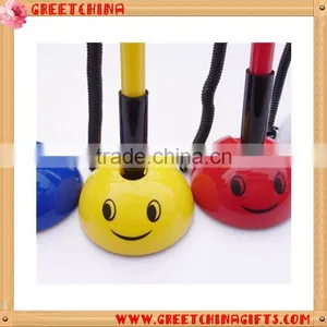 Round Smile Face Base Plastic Table Pen Desk Pen thumbnail-3
