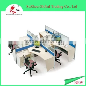 Four Person Wooden Office Workstation,office Workstations Modular thumbnail-2