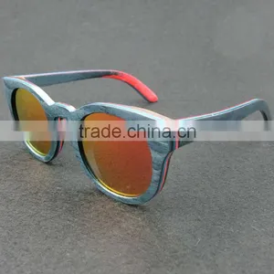 2015 New Design Green Maple Ecycled Skateboard Wood Sunglasses thumbnail-5