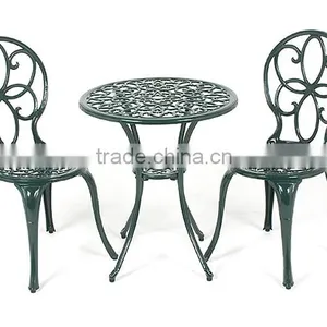 Bella Pattern Cast Aluminum Bistro Set thumbnail-3