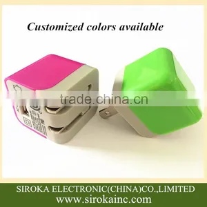 For Samsung for IPhone Universal Home Charger 5V 1A US Folding Plug Travel Wall Charger With Lead-free Material thumbnail-1