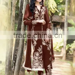 FASHIONABLE GEORGETTE DESIGNER SUIT thumbnail-5