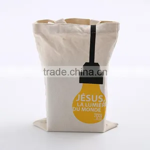Best Selling Simple Style White Canvas Shopping Bag Portable Recyclable Shopping Cotton Bag thumbnail-1