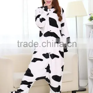 New Design Hooded Plush Cow Onesie Pajamas Adult Animal Pajamas Lovely Onesie Costume thumbnail-3