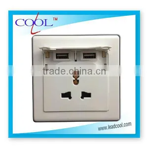 High Quality Wall Socket With USB Charger,2100mA thumbnail-1