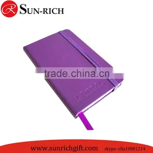 Custom Logo A5 Leather Notebook With Elastic and Ribbon Book thumbnail-2