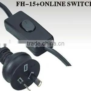 Australia SAA Approved Power Cord With 303 Switch thumbnail-1