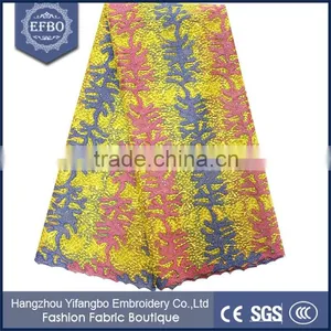 New Design French Lace Wholesale Embroidery Fabric for Evening Dresses thumbnail-1