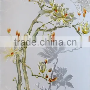 Wholesale Decorative Wall Hanging Glass Painting Pictures Of Flowers thumbnail-6