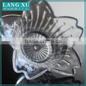 Clear Flower Shape Tealight Glass Candle Holder for Wedding thumbnail-4