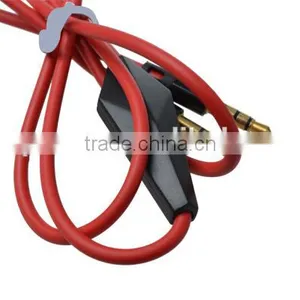 High Quality Handsfree 3.5mm Aux Cable Male to Male With MIC and ON/OFF Button for Car thumbnail-3
