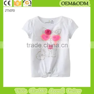2015 White Printing T-shirt Cat t Shirt 100% Cotton t Shirt Price Organic Kids Baby Clothes Wholesale thumbnail-1