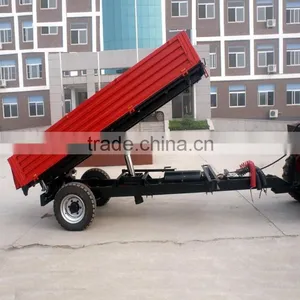 CE Certificate 7CX-4TE Europe Tye 4 Ton 3-way Tipping Farm Trailer for Sale thumbnail-1
