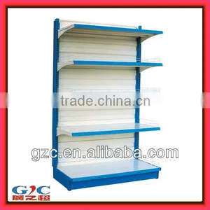 Single Sided Backing Plate Supermarket Shelf Metal Wall Gondola Shelf GZC-S215 thumbnail-1