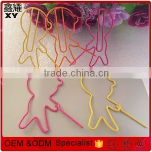 Metal Wire Stationery Types of OEM Design Colorful Paper Clips thumbnail-1