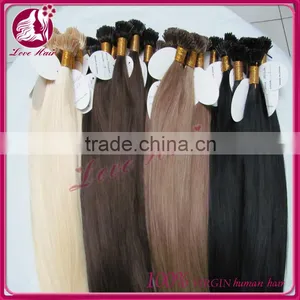 Wholesale Top Quality 6A Brazilian Virgin Human 10-30 Inch i Tip Hair Extension Lowest Price thumbnail-2