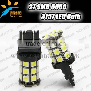 New Design Canbus Car Led Light 3157 27SMD Car Turn Light Led 3157 P27W-7W Led Brake Light 12V Led Bulb no Warning on Dashboard thumbnail-1