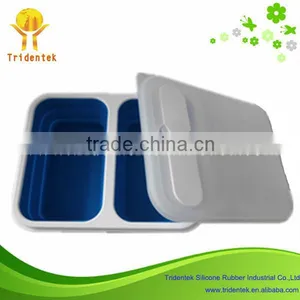 2014 New Design and Food Grade Silicon Storage Container Lunch Box thumbnail-1