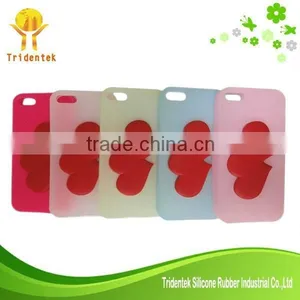 New Design 3D Heart Shaped Silicone Cell Phone Case thumbnail-1