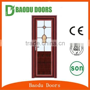 Luxury Design Aluminum Alloy Bathroom Door With Half Glass Insert thumbnail-3