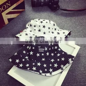 2016 Summer New Arrived Custom Bucket Hat Star Printed Special Design Bucket Hat Cheap Hats thumbnail-5