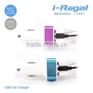 Universal Colorful Usb Mini Car Chargr for Iphone/ipad/samsung Car Usb Adapter thumbnail-2