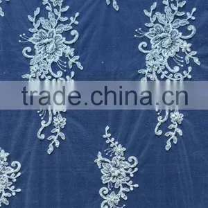 2016 Soft Chemical Cord Laces High Quality Bridal Guipure Lace Fabric for Wedding Dress thumbnail-1