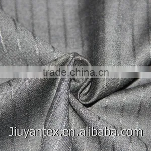 China Manufacturer High Quality T/R/W 65/25/10 Woven Stripe Plain Weave Wool Cashmere Shinning Suitings Fabric for Italy Market thumbnail-5