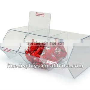 Acrylic Candy Bin With Three Hinged Lids thumbnail-1