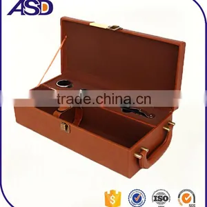 Customized Logot Printing Single Bottle pu Wine Box thumbnail-2