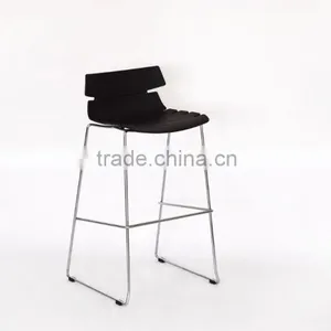 China Wholesale Steel Legs Bar Stool High Chair thumbnail-2