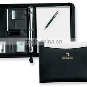 Eco Friendly Ring Binder File Folder / Business a4 Size Soft Leather Folder / a4 Conference Folder With Ring Binder thumbnail-1