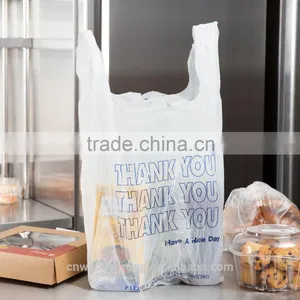 LDPE China Supplier Biodegradable Colorful Food Storage T-shirt Bag thumbnail-1