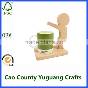 Wooden Hotel Coffee Cup Holder Trays thumbnail-1