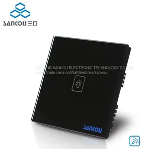 UK Standard RF 433.92MHz315MHz 1gang1way Touch Switch With Remote Controller thumbnail-1