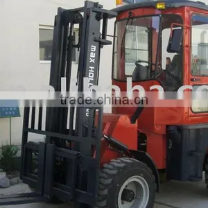 4X4WD CPCY28 Rough Terrain Forklifts(with CE,Air-conditioning, Triple Valve Pilot Control,EuroIII Emissions Engine,side Shifter) thumbnail-1