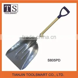 Hand Steel Snow Shovel With Wooden Handle thumbnail-1