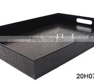 Coloful Leather Serving Tray With Two Handles, 35.5*48.3*5cm thumbnail-1