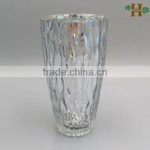 Hand Blown Beautiful Silver Glass Vases for Flower Arrangement thumbnail-3