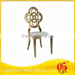 Hot Sale Golden Wedding King Throne Chair With Flower Back thumbnail-4