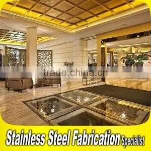Custom Made Luxurious Stainless Steel Interior Hotel Lobby Decoration thumbnail-5