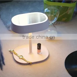 Makeup Mirror Lamp Multifunction Mirror With Table Lamp Small Thing Organizer LED Makeup Mirror Lamp For Sale thumbnail-6