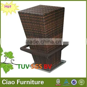Water-resistant Wicker Bar Set Home Entertainment Wine Table Set Aluminum Table and Chair thumbnail-3