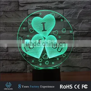2017 Amazing Fancy Gift Items Night Light Acrylic 3d Lamp Led thumbnail-3