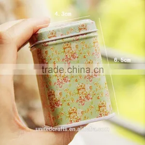 Jewelry Earrings Iron Metal Trinket Tin Tea Small Coin Box Cases Storage Square thumbnail-4