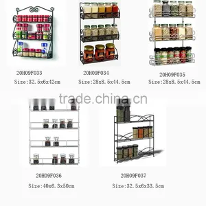Household Kitchen Wire Wall Mount Spice Rack thumbnail-6