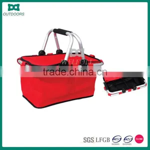 Waterproof Folding Willow Picnic Basket thumbnail-1