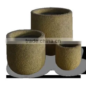 Round Lightweight Cement Pots, GRC (Glass Reinformed Concrete) Pots, Small Lightweight Cement Planter thumbnail-1