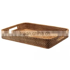 Natural Rattan Storage Serving Tray thumbnail-4