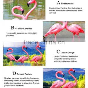 Large Resin Garden Statues Life Size Fiberglass Flamingo Statue thumbnail-3